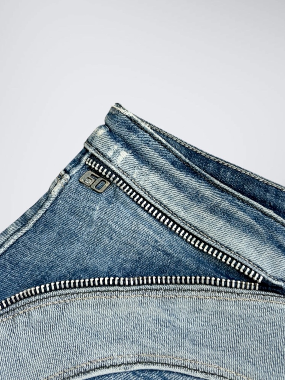 VTG Y2K Miss Sixty Avant-Garde Arched Micro Denim Mid Rise Shorts - Picture 4 of 9